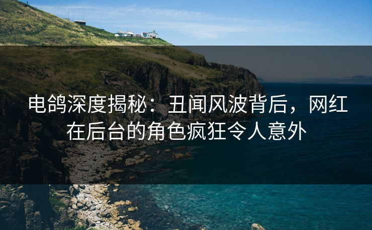 电鸽深度揭秘:丑闻风波背后,网红在后台的角色疯狂令人意外